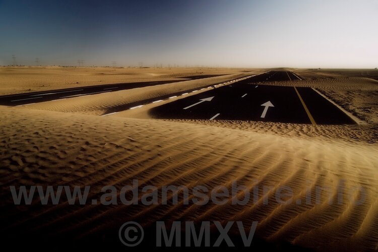 Roads to Nowhere — Dubai and the global financial crisis (GFC). Photo art by Adam Sébire.
